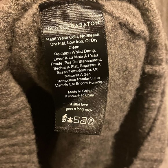 Aritzia The Group by Babaton Merino Blend Turtleneck Sweater in Gray Heather - Picture 5 of 6